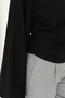 Women's Pleated Bat Sleeve Crew Neck Blouse - 2
