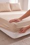 Double Cotton Elastic Sheet Set |   With 2 Pillowcases |   Non-Slip Corner Elastic, Soft Textured