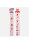 Funcy Ruler with Patterned "6 7" Pink 15cm