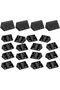 50 Pcs Premium 90 Degree Plastic Corner Braces with Cover Caps, Heavy Duty Right Angle Shelf Support Brackets, Black Furniture Corner Connectors for Cabinets, Cupboards, Wooden Shelves