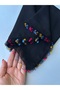Black Handcrafted Needlework Embroidery/Needlework/Needlework Yemeni/Handcrafted Cheesecloth/Hand Knitted - 4