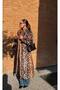 Excellent Texture Premium Quality Bambi Pattern Long Trench Coat - 6