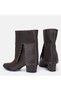 Large Size Bitter Brown Studded Fold Collar Women's Boots 41-42-43-44 - 5