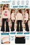 Winter, Spring, and Autumn Girls' Black Spanish Flared Bottoms and Beige Sweat Top - 2