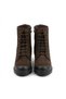100% Genuine Leather Women's Lace-Up Thick Heeled Comfortable Sole Boots Daily Boots - 3