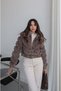 Vizon Verev Short Faux Fur Jacket with Stitching
