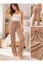 Women's Soft Textured French Velvet Pajama Bottoms - 4