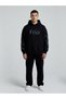 Oversized Hooded Sweatshirt with Sleeve Print