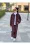 Children's Unisex Corduroy 3-Piece Set - Jacket with Pocket Detail - Turtleneck Sweater - Double Pocket Pants - 2