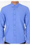 Men's Saks Blue Slim Long Sleeve Basic Shirt - 6