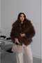 Brown Faux Fur Powell Coat - 2