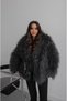 Anthracite Powell Faux Fur Coat