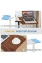 C-Shaped Multi-Function Solid Wooden Folding Computer Table – Adjustable Height Bedside Table, Mobil - 3
