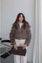 Vizon Verev Short Faux Fur Jacket with Stitching - 2