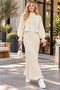 New Season Women's Bat Crop Blouse with Straps, Terry Dress, Knitwear Set. - 4