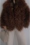 Brown Faux Fur Powell Coat - 4