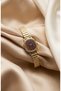 Women's Steel Watch Gold Color & Burgundy Dial |   Luxury Vintage Roman Numeral Classic Elegant Stylish Old Money Design |   Limited Edition 2027 - 3