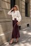 Women's Mürdüm Premium Quality Midi Length Satin Skirt (New Color) - 3