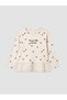 Sparkling Choices from Shining Store Zero Roba Collar Printed Girl's Ruffle T-Shirt