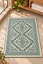 Traditional Door Mat Rug Non-Slip Base 40 X 60 Petrol Blue - 3