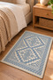 Traditional Door Mat Rug Non-Slip Base 40 X 60 Light Blue - 2