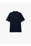 Cotton Regular Fit Short Sleeve Half Zip Polo Collar T-Shirt - 2