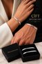 2-Piece Women's and Men's Silver Color Lover Couple Bracelet Set - Non-Tarnish Stainless Steel Italian Flat Chain Adjustable Special Boxed Bracelet