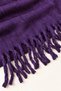 Women's Plum Purple Plain Large Size Shawl 180X65 cm Soft Textured Twisted Tassel Winter Shawl Scarf – Shoulder Shawl - 3