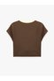 Ribbed Slim Fit Crew Neck Short Sleeve Sports T-Shirt - 6
