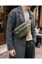 Khaki Unisex Crossbody Bag for Everyday Use with Zipper, 30X13 Cm, Bsk2026.