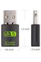 محول USB لاسلكي يدعم تقنيتي الواي فاي والبلوتوث، سرعة 600 ميجابت في الثانية، نطاق مزدوج 2.4/5 جيجاهرتز، جهاز استقبال خارجي للشبكة اللاسلكية، تصميم صغير الحجم. - 6