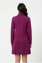 Women's Purple High-Neck Knitwear Mini Dress - 2