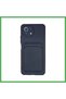 Mi 11 Compatible Case Kelvin Silicone with Business Card Holder - Navy Blue Bezoss