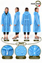 Unisex Raincoat with Hood and Snap Fasteners Waterproof Long Raincoat for Women and Men - 5