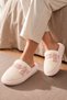 Women's Bow Detailed Plush House Slippers |   Soft Soled, Warm, Comfortable, and Cozy Winter Slippers