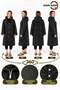 Unisex Raincoat with Hood and Snap Fasteners Waterproof Long Raincoat for Women and Men - 5