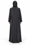 Abaya with Vertical Plant Pattern Edges |   Botanical Border Abaya - 4