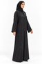 Abaya with Calm Plant Embroidery |   Tonal Floral Vine Abaya - 2