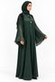 Abaya with Bell Sleeves and Pleats |   Pleated Bell Sleeve Abaya - 2
