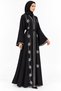 Abaya with Butterfly Motifs and Belt |   Butterfly Motif Belted Abaya - 2