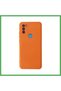 General Mobile Gm 21 Plus Case Nano Inside Velvet Silicone - Orange Bezoss