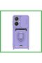 Vivo Y27 Compatible Case Zuma Silicone with Business Card Holder and Ring - Lilac Bezoss