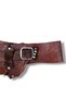 Nolwenn Wrinkled Leather and Fur-Detailed Antique Buckle Asymmetrical Belt - Standard Size. - 8