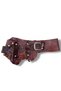 Nolwenn Wrinkled Leather and Fur-Detailed Antique Buckle Asymmetrical Belt - Standard Size. - 4