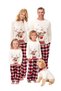 Christmas Family Matching Pajamas Set, Cute Red Nose Reindeer Print Top & Red Black Plaid Pants, Xmas Holiday Loungewear, Ideal for Family Christmas Photo, Christmas Decor Home Sleepwear (Baby)