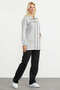 Color Combination Tunic Tracksuit Set - Gray - 4