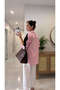 Moleps Brown Pink Striped Knitwear Detailed Shirt - 2