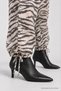 Zebra Patterned Gabardine Trousers Lby0117 Anthracite Cream - 5
