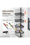 Corner Shower Caddy Tension Pole, 4-Tier No Drill Bathroom Corner Shelf, Rustproof Metal Adjustable - 2
