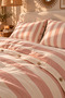 100% Cotton 2 Layer Muslin Double Duvet Cover Set |   Breathable Soft Textured Natural Fabric - 4